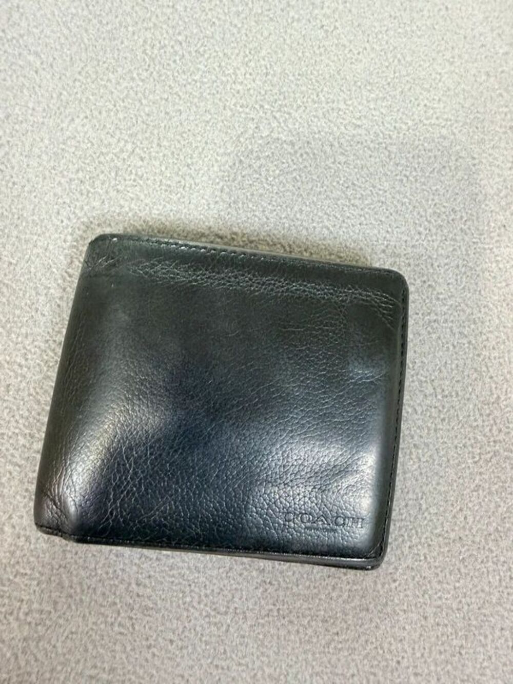 Coach Men’s Black Leather Bi-Fold Wallet